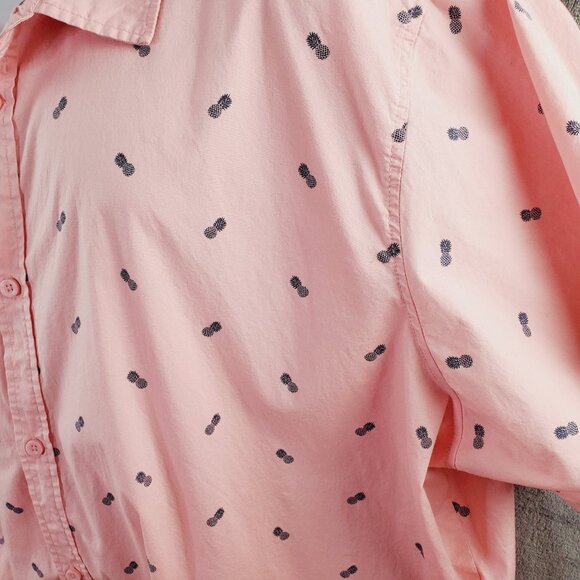 Mountain Ridge Mens Long Sleeve Shirt 4XL Pink with Pineapples Pattern - Picture 3 of 9